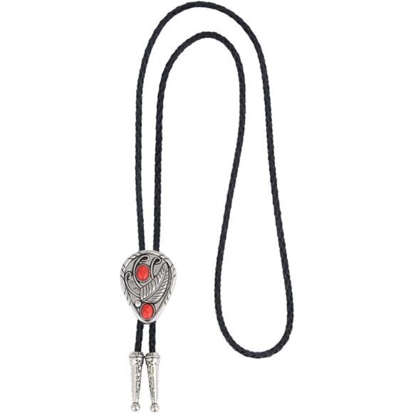 Turquoise Bolo Tie for Men Red Turquoise - Picture 4 of 7